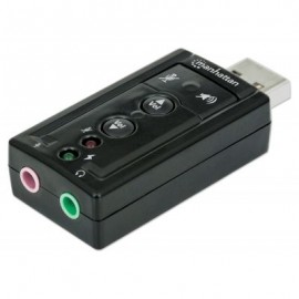 CONVERTIDOR MANHATTAN USB 2.0 A TARJETA SONIDO 3D 7.1 151429