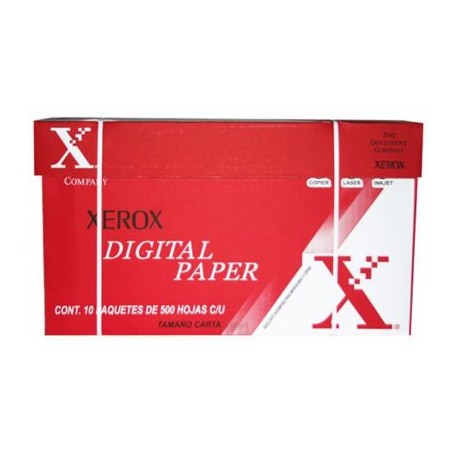PAPEL BOND XEROX ECOLOGICO CARTA 75G/M2 CAJA 10PAQ 500 HOJAS 003M02010