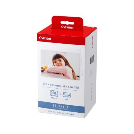PAPEL TERMICO CANON 4X 108 HOJAS P/SELPHY CP800 CP900 (3115B001AA)