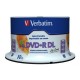 DVD+R VERBATIM DOBLE CAPA IMPRIMIBLE BLANCO TORRE 50 PIEZAS 97693