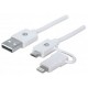 CABLE MANHATTAN ILYNK USB - MICRO USB/LIGHTNING IPHONE 5 390613