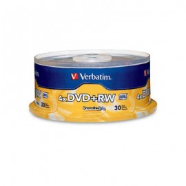 PAQUETE 30 DISCOS VERBATIM DVDRW 4.7GB 4X SPINDLE VB94834