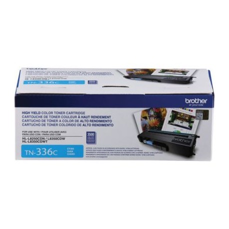 TONER BROTHER TN336C CYAN 3,500 PAG P/HLL8250CDN,8350CDW/MFC8850CDW