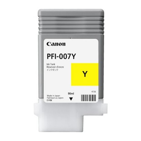 TANQUE DE TINTA CANON PFI-007Y AMARILLO 90ML 2146C001AA