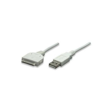 CABLE ILYNK USB MANHATTAN PARA IPOD / IPHONE BLANCO 391856