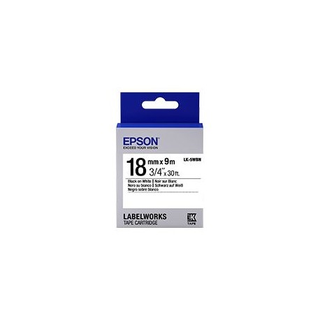 CINTA LK EPSON ESTANDAR NEGRO SOBRE BLANCO 18MM LK-5WBN