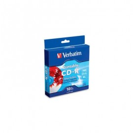 DISCO CD-R VERBATIM 95095 700 MB 10 PIEZAS 52X IMPRIMIBLE PLATA