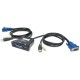 MUX KVM MINI USB 2:1 MANHATTAN CON CABLES + AUDIO 151245