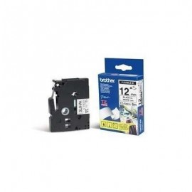 CINTA BROTHER TZEFX231 TZ NEGRO SOBRE BLANCO 12MM X 8M