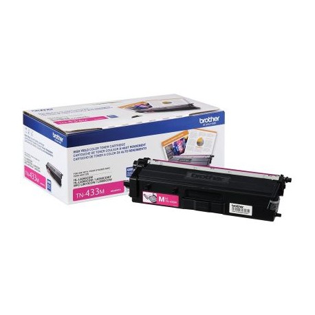 TONER BROTHER TN-433M ALTO RENDIMIENTO MAGENTA, 4000 PÁGINAS
