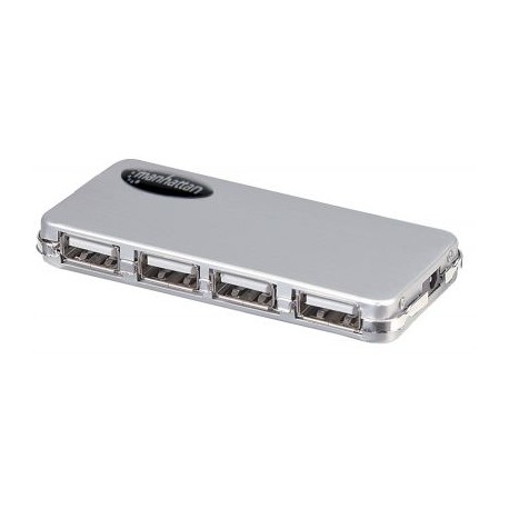 CONCENTRADOR HUB MANHATTAN USB V2.0  4 PTOS MINI CON FUENTE 160612