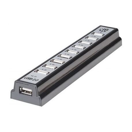 HUB USB MANHATTAN 10 PUERTOS C/FUENTE 161572