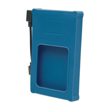 GABINETE PARA HDD MANHATTAN 2.5 SATA USB V2.0 SILICON AZUL 130110