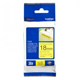 BROTHER CINTA NEGRO SOBRE AMARILLO ADHESIVO IND. 18mm X 8M TZES641