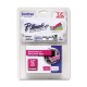 BROTHER CINTA BLANCO SOBRE ROSA FRESA 12mm X 5M TZEMQP35