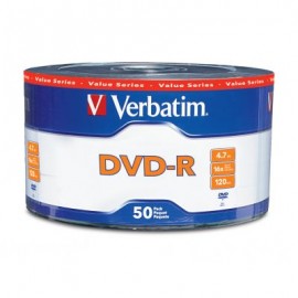 TORRE 50 DISCOS DVD-R VERBATIM 120min 4.7GB CADA DISCO