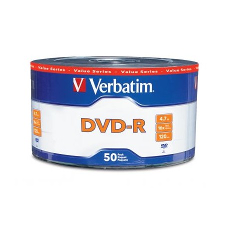 TORRE 50 DISCOS DVD-R VERBATIM 120min 4.7GB CADA DISCO