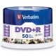 PAQUETE 50 DISCOS VERBATIM DVDR 4.7GB 16X LIFE SERIES SPINDLE VB97174