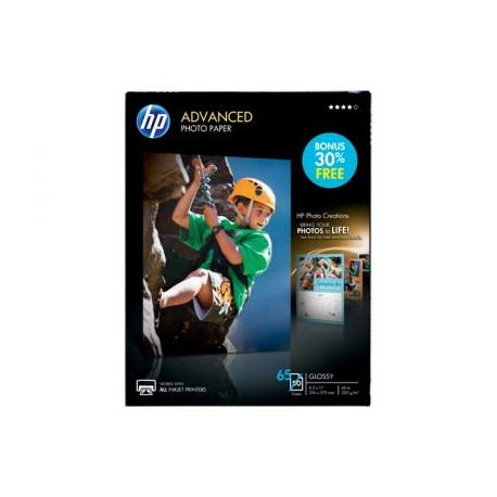 PAPEL HP AVANZADO FOT BRILLANTE 50 HOJAS 85 X 11" (Q7853A) 8.5X11