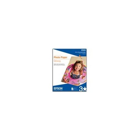 PAPEL EPSON GLOSSY PHOTO 20 HOJAS TAM. CARTA 8.5" X 11"