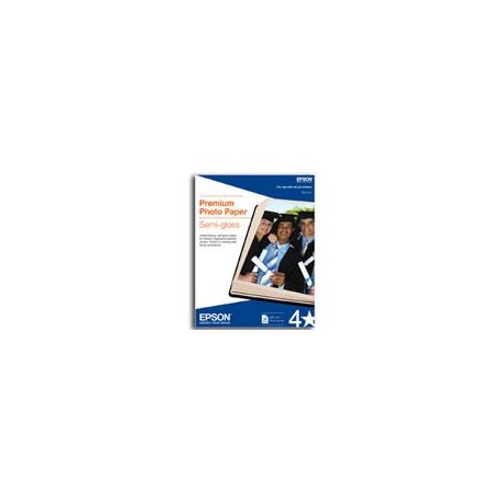 PAPEL EPSON PREMIUM SEMIGLOSS PHOTO 20 HOJAS - CARTA 8.5" X 11"