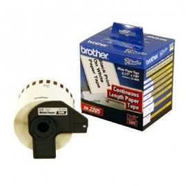 ROLLO DE PAPEL BROTHER CON ADHESIVO CONTINUA 62 MM X 30.4 M (DK2205)