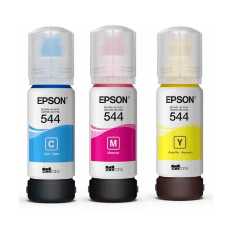 KIT BOTELLAS DE TINTA EPSON T544 3 COLORES CMY