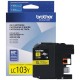 CARTUCHO BROTHER LC103Y AMARILLO 600 PAGINAS P/MFCJ870DW / MFCJ285DW