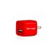 CARGADOR PARA PARED VORAGO AU-105 CON 1 PUERTO USB ROJO