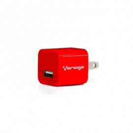 CARGADOR PARA PARED VORAGO AU-105 CON 1 PUERTO USB ROJO