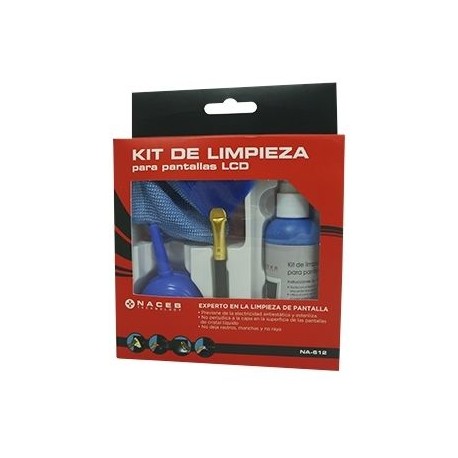 LIMPIADOR PARA PANTALLAS NACEB 50 ML BROCHA Y MICRO FIBRA NA-612