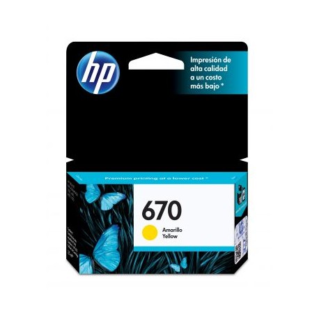 CARTUCHO HP 670 AMARILLO PARA 4615/3525/4625/5525 (CZ116AL)
