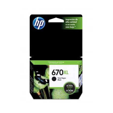 CARTUCHO HP 670XL NEGRO PARA 4615/3525/4625/5525 (CZ117AL)