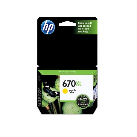 CARTUCHO HP 670XL AMARILLO PARA 4615/3525/4625/5525 (CZ120AL)