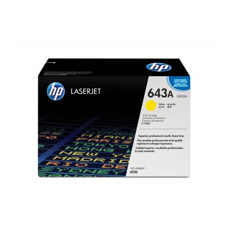 TONER HP 643A AMARILLO P/LASERJET 4700 (Q5952A)
