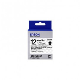 CINTA LK EPSON ESTANDAR NEGRO SOBRE TRANSPARENTE 12MM LK-4TBN