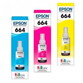 KIT BOTELLAS DE TINTA EPSON T664 3 COLORES CMY