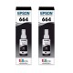 KIT BOTELLAS DE TINTA EPSON T664 2 NEGRO