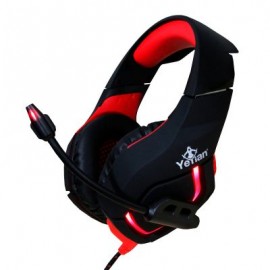 DIADEMA GAMER YEYIAN YDW-33402 WICKED S3000 GAMER NEGRO C/ROJO USB