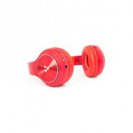 DIADEMA VORAGO HPB-300 RECARGABLE BLUETOOTH / FM / MICROSD ROJA