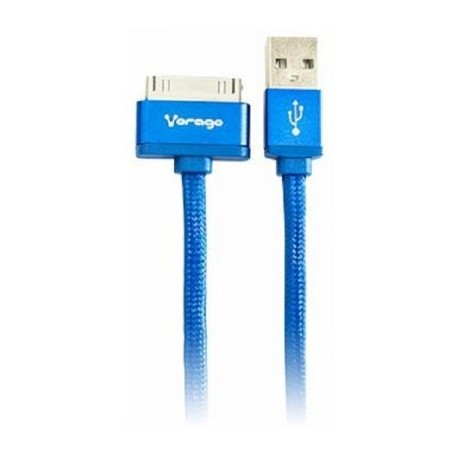 CABLE VORAGO CAB-118 USB-APPLE DOCK 1 METRO AZUL BOLSA