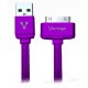 CABLE VORAGO CAB-118 USB-APPLE DOCK 1 METRO MORADO BOLSA