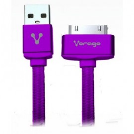 CABLE VORAGO CAB-118 USB-APPLE DOCK 1 METRO MORADO BOLSA
