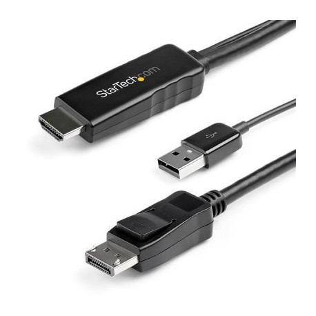CABLE STARTECH CONVERTIDOR STARTECH HDMI A DP DE 2M ALIM USB 4K 30HZ