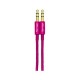 CABLE AUXILIAR VORAGO CAB-115 ROSA METALICO 3.5MM A 3.5 MM BOLSA
