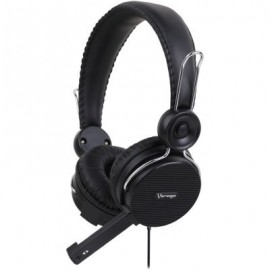 AUDIFONO DIADEMA VORAGO ALTA FIDELIDAD HS-201 CON MICROFONO NEGROS