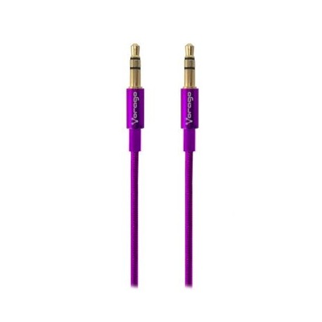 CABLE DE AUDIO VORAGO CAB-108 3.5 MM redondo METALICO BLANCO BLISTER