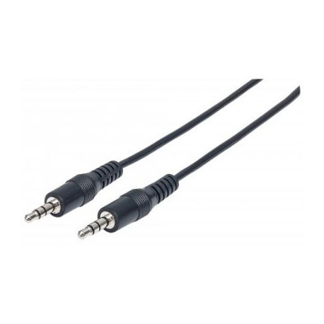 CABLE AUDIO MANHATTAN AUXILIAR 5MTS 3.5MM NEGRO 354585