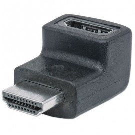 ADAPTADOR MANHATTAN 353502 HDMI MACHO/HEMBRA ANGULO ABAJO 90 GRADOS