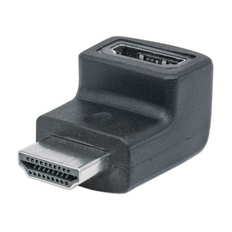 ADAPTADOR MANHATTAN 353502 HDMI MACHO/HEMBRA ANGULO ABAJO 90 GRADOS